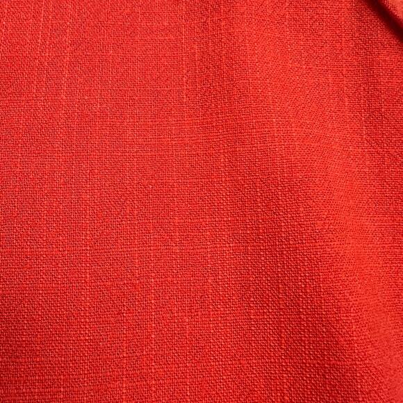 Umgee Fiesta Linen Blend Orange Floral Embroidered Swing Shirt Oversized Size S - Picture 10 of 12